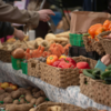 Produce stall at market